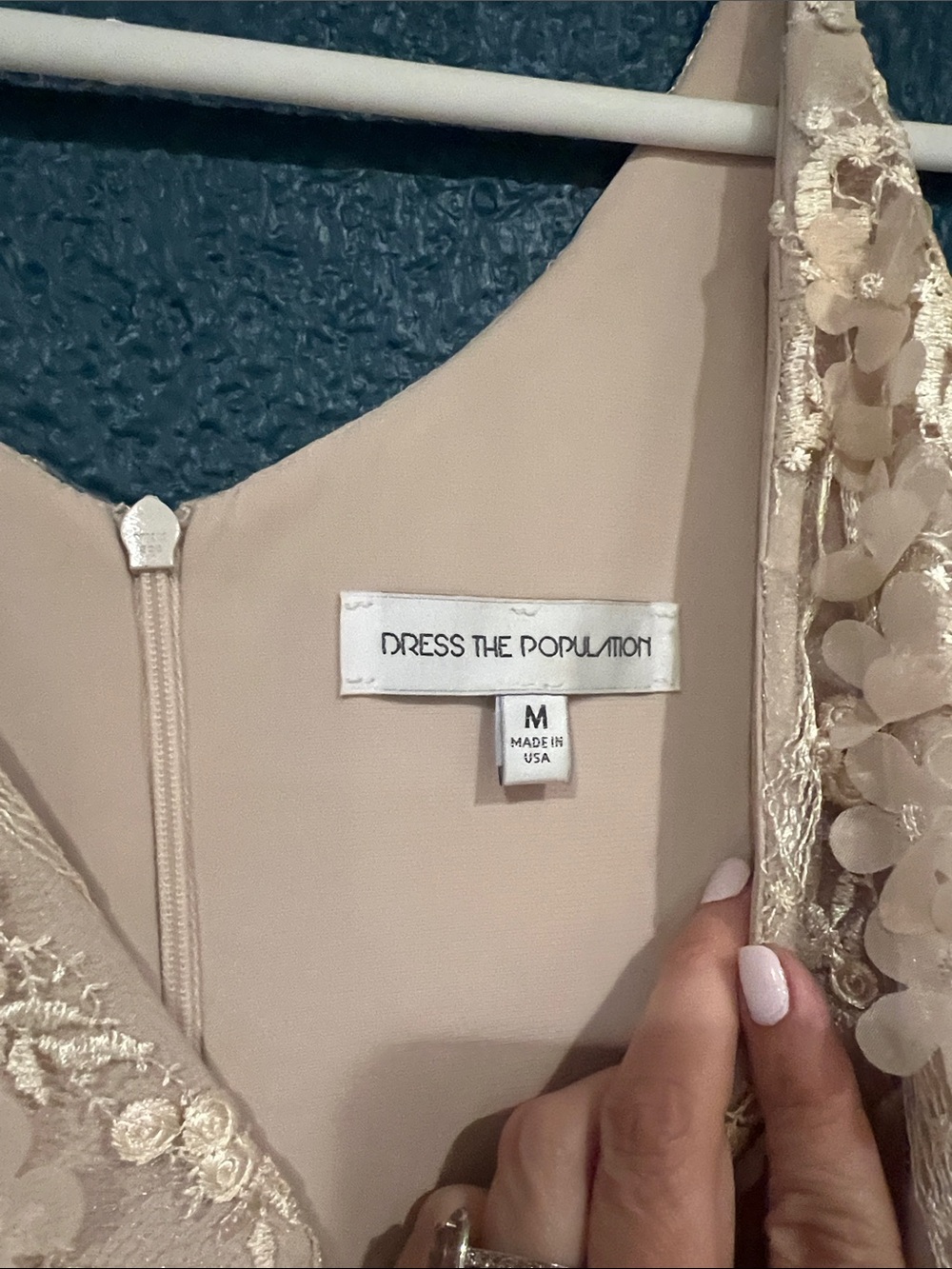 Dress the Population Champagne Beaded Maxi Dress - Picture 3 of 5